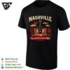 Nashville Music City Country Roads And Music Nights Boots And Guitar In Desert Retro T-Shirt