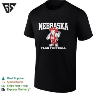 Nebraska Cornhuskers Flag Football Mascot T-Shirt