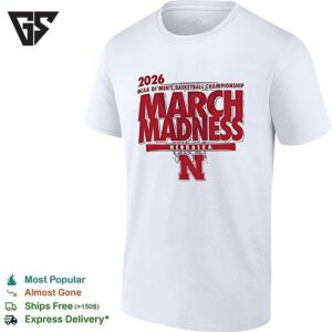 Nebraska Cornhuskers NCAA Di Men’s Basketball Championship March Madness 2026 T-Shirt