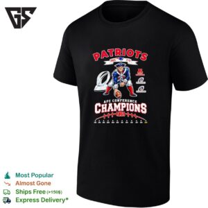 New England Patriots Afc Conference East Divisional Wild Card Champions 17 3 2025 T-Shirt