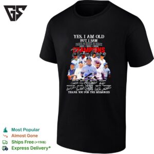 New York Yankees Yes I Am Old But I Saw Back To Back Champions 1998 1999 2000 T-Shirt