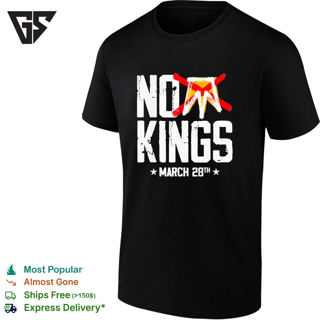 No Kings March 28 No Kings Day T-Shirt No Kings March 28 No Kings Day T-Shirt