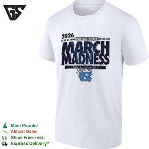 North Carolina Tar Heels NCAA Di Women’s Basketball Championship March Madness 2026 T-Shirt