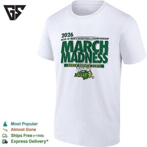 North Dakota State Bison NCAA Di Men’s Basketball Championship March Madness 2026 T-Shirt