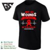 Not All Wounds Are Visible Stroke Awareness Red Ribbon Heartbeat T-Shirt