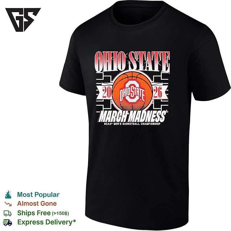Ohio State Buckeyes Men’s Basketball NCAA Championship March Madness 2026 T-Shirt Ohio State Buckeyes Men’s Basketball NCAA Championship March Madness 2026 T-Shirt