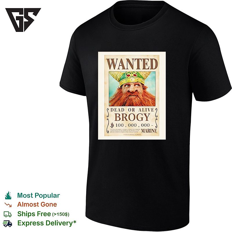 One Piece Season 2 Live Action Brogy Wanted 2026 Poster T-Shirt One Piece Season 2 Live Action Brogy Wanted 2026 Poster T-Shirt