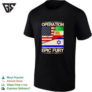 Operation Epic Fury America Iran And Israe Flag T-Shirt