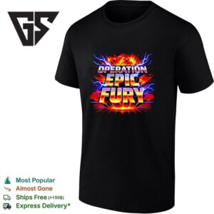 Operation Epic Fury USA Patriotic Lightning Graphic T-Shirt 1 1