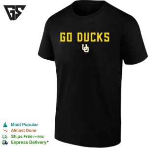 Oregon Ducks Go Ducks Team Slogan Logo T-Shirt
