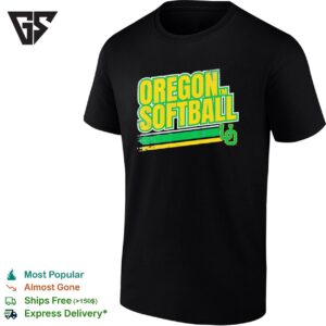 Oregon Ducks Softball Logo Retro T-Shirt