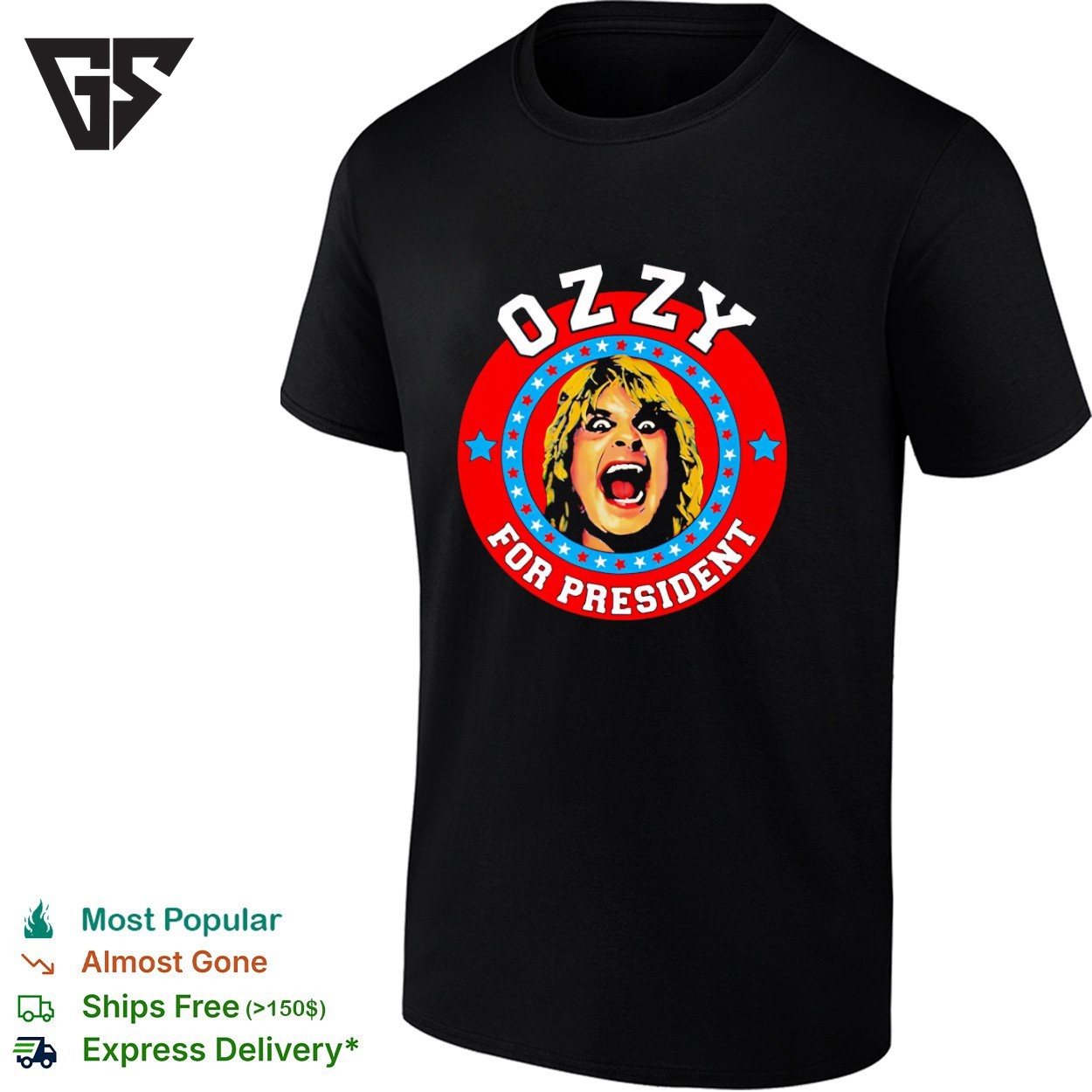 Ozzy Osbourne For President Graphic T-Shirt Ozzy Osbourne For President Graphic T-Shirt