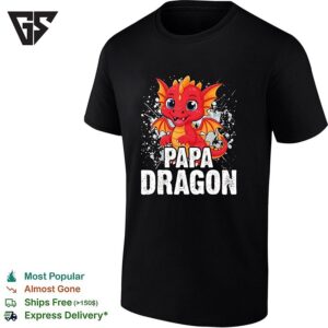 Papa Dragon Matching Family Dad Father T-Shirt