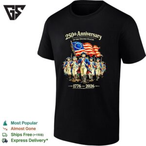 Patriots Holding American Flag 250th Anniversary Of The United States 1776 2026retro T-Shirt