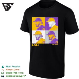 Paul Skenes Lsu Tigers Baseball Collage Panels T-Shirt