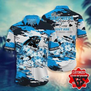 Personalized Best Panthers Grandpa Ever Just Ask Hawaiian Shirt