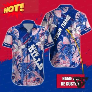Personalized Buffalo Bills Flaming Spirit Hawaiian Shirt
