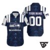 Personalized Seattle Seahawks Midnight Jersey Hawaiian Shirt