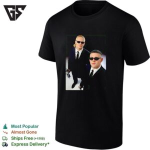 Phil Foden And Erling Haaland Wearing Black Suit Men In Black Pose T-Shirt