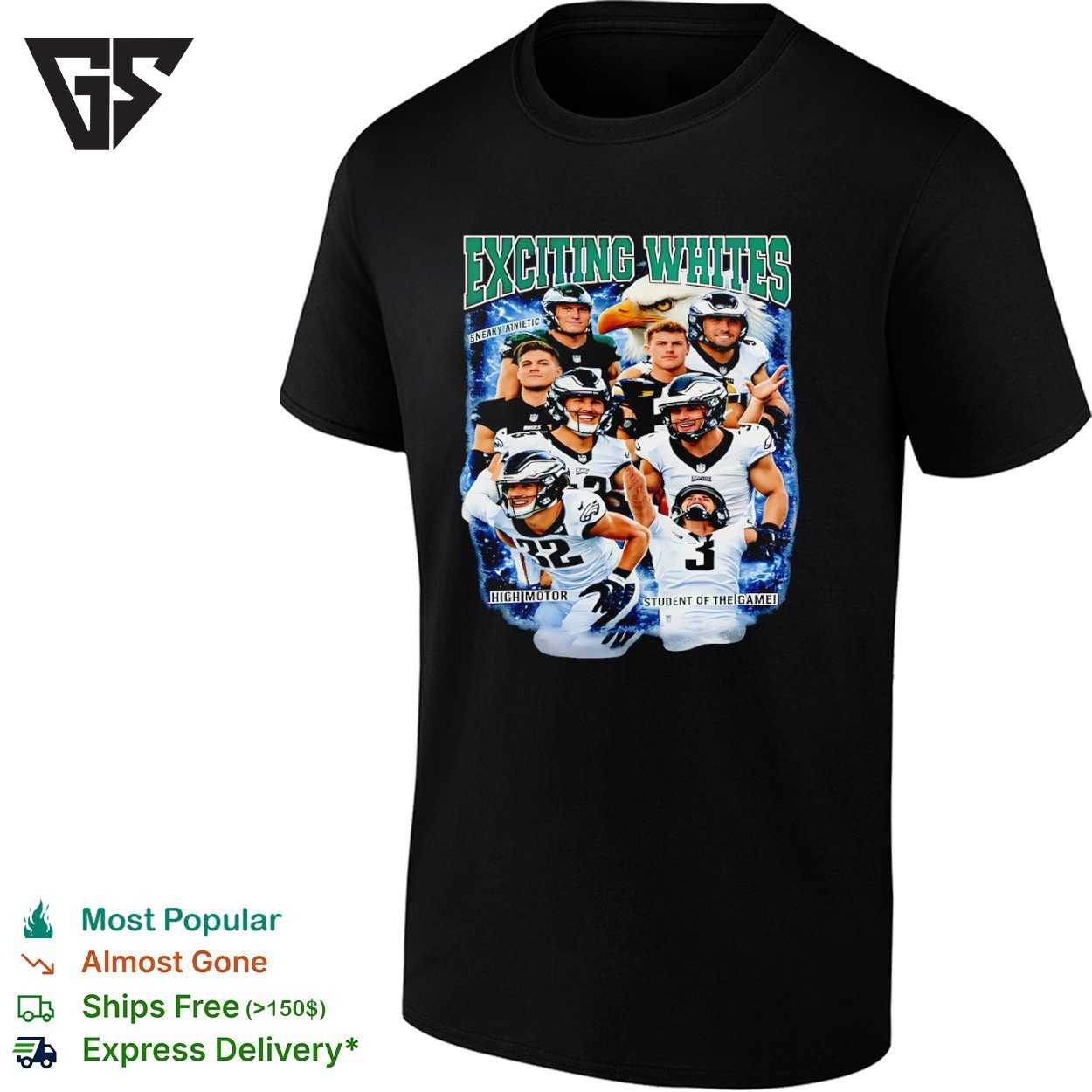 Philadelphia Eagles Team Exciting Whites High Motor And Student Of The Game Graphic T-Shirt Philadelphia Eagles Team Exciting Whites High Motor And Student Of The Game Graphic T-Shirt
