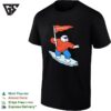 Polar Bear Ice Skating And Holding Abolish Ice Flag T-Shirt