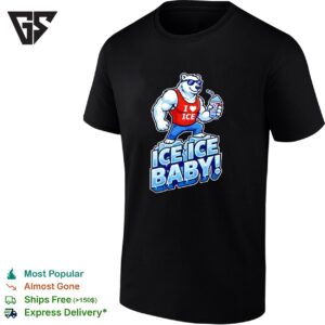 Polar Bear Muscle Wearing I Love Ice Ice Baby T-Shirt