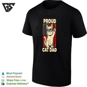 Proud Cat Dat America Flag T-Shirt