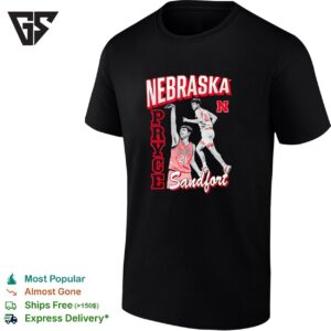 Pryce Sandfort 21 Nebraska Cornhuskers Men’s Basketball Graphic T-Shirt