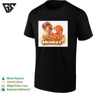 Punch The Monkey Holding A Stuffed Monkey T-Shirt
