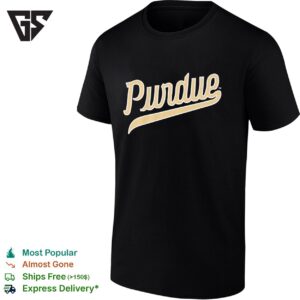 Purdue Boilermakers Black Script Logo T-Shirt