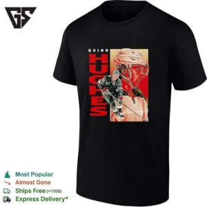 Quinn Hughes 43 Of Minnesota Wild Ice Hockey Team Siganture Poster T-Shirt