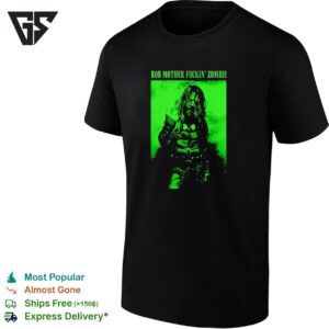 Rob Zombie Mother Fuckin’ Zombie Green Graphic T-Shirt