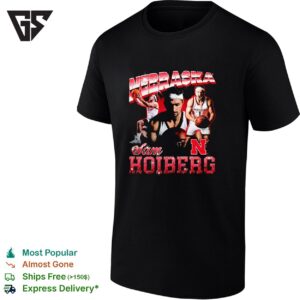 Sam Hoiberg Scream Nebraska Cornhuskers Basketball Logo Graphic T-Shirt