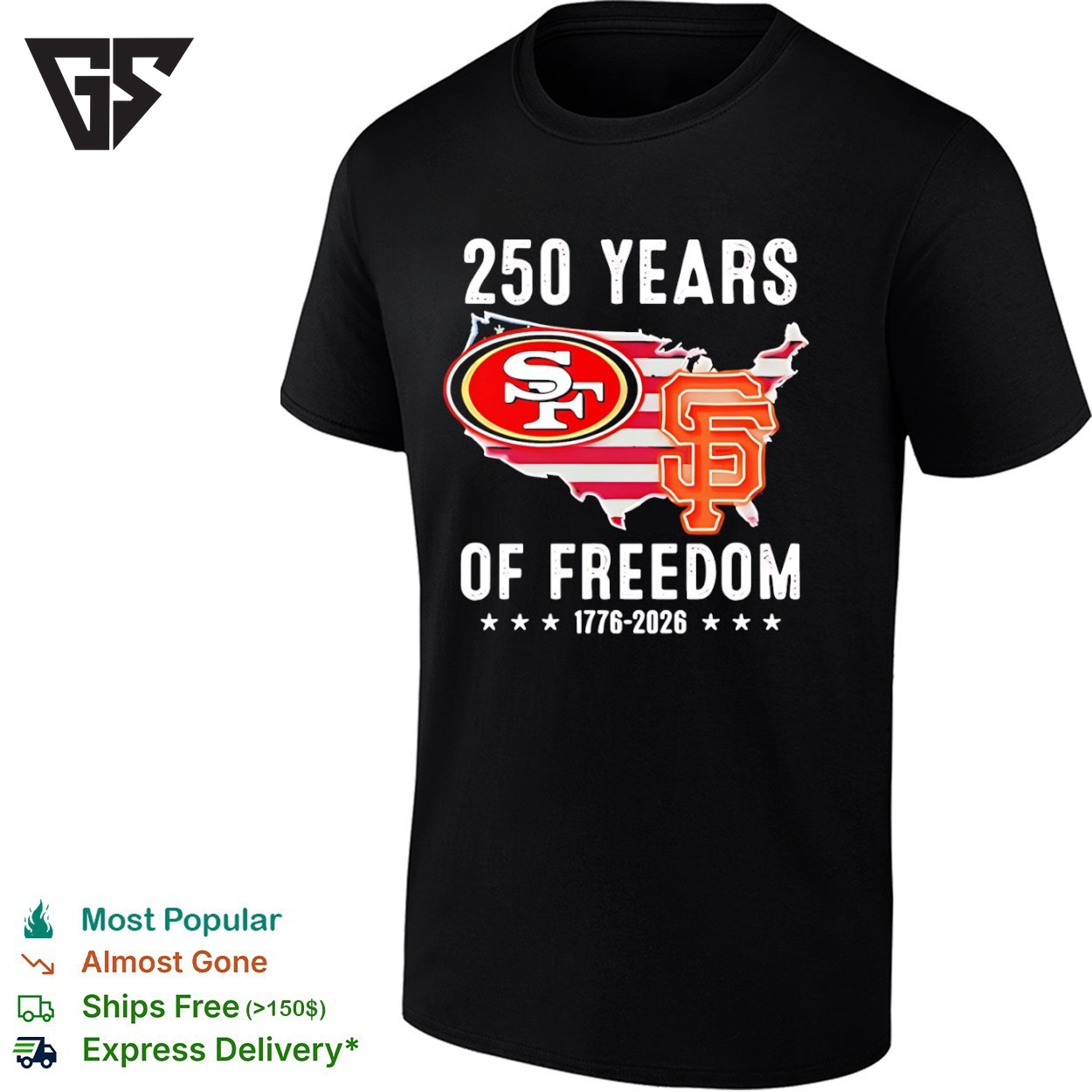 San Francisco 49ers 250 Years Of Freedom 1776 2026 American Flag Retro T-Shirt San Francisco 49ers 250 Years Of Freedom 1776 2026 American Flag Retro T-Shirt