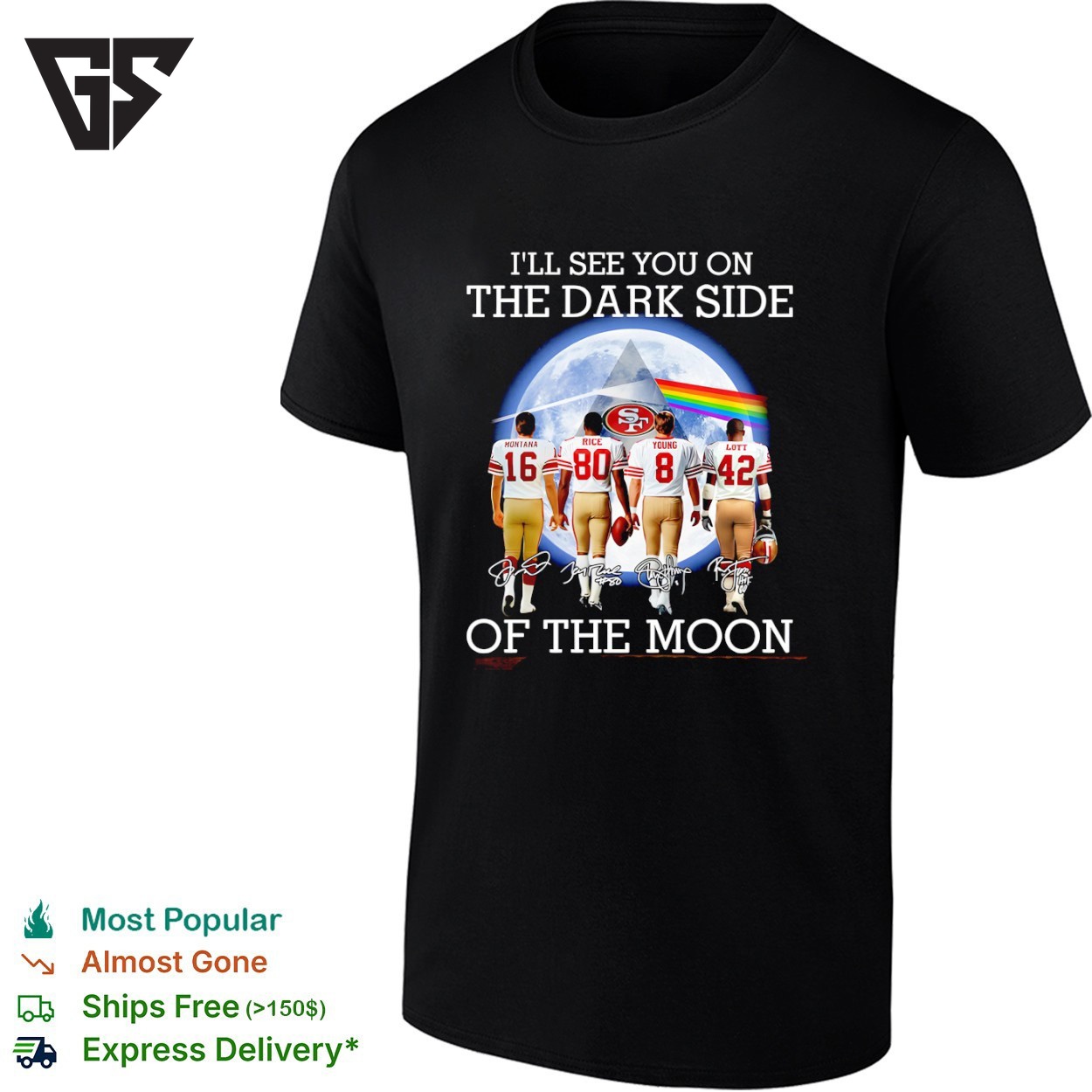 San Francisco 49ers Players I’ll See You On The Dark Side Of The Moon T-Shirt San Francisco 49ers Players I’ll See You On The Dark Side Of The Moon T-Shirt
