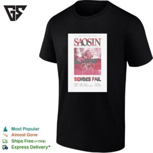 Saosin Sense Fail 2026 New Zealand Tour Poster T-Shirt
