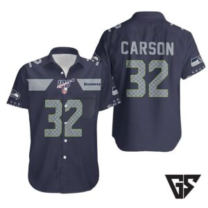 Seattle Seahawks Chris Carson 32 Hawaiian Shirt