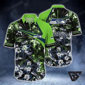 Seattle Seahawks Jungle Impact Hawaiian Shirt