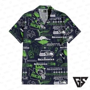 Seattle Seahawks Legacy Patch Hawaiian Shirt