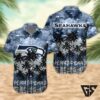 Seattle Seahawks Palm Trees Sunset Hawaiian Shirt