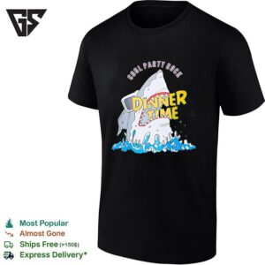 Shark Dinner Time Cool Party Rock Retro T-Shirt