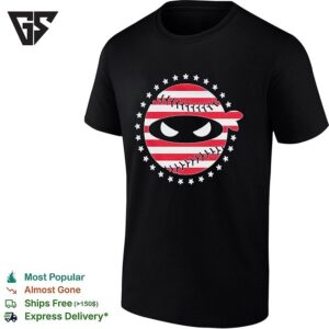 Shawn Spradling Pitching Ninja USA Flag T-Shirt