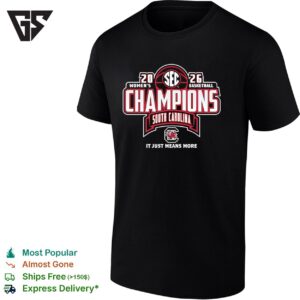 South Carolina Gamecocks 2026 Sec Women’s Basketball Regular Season Champions T-Shirt