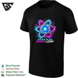 Stuck In A Ooda Loop Stylized Atom In Neon Style T-Shirt