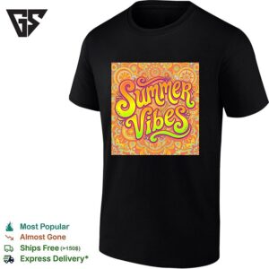 Summer Vibes Psychedelic Groove Retro Floral Pattern T-Shirt