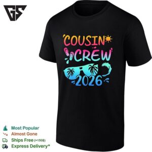 Sunglasses With Coconut Trees Pattern Cousin Crew 2026 Summer Retro T-Shirt