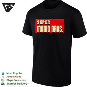 Super Mario Bros Title Sign Retro T-Shirt