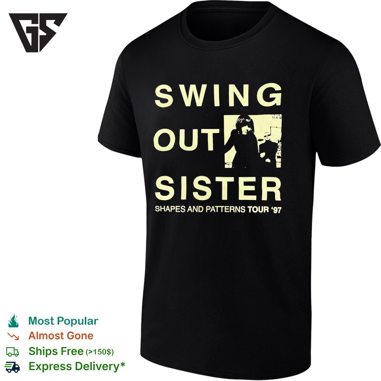 Swing Out Sister Shapes And Patterns Tour 1997 T-Shirt Swing Out Sister Shapes And Patterns Tour 1997 T-Shirt