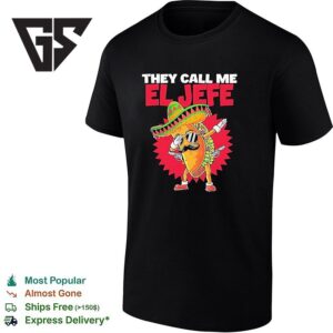 Taco Wearing Sunglasses And Sombrero Hat Dabing They Call Me El Jefe Vintage T-Shirt 1 1