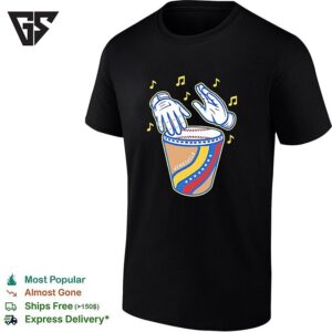 Tambor Beisbol Venezuela Flag T-Shirt